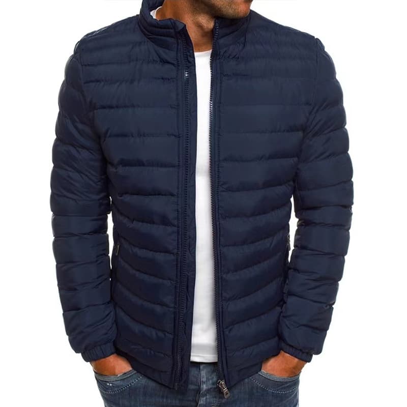 2024 Winter Down Cotton Coat Men's European Size Solid Color Hooded Thick Cotton Jacket Loose Fit Men's Padded Coat Thick Style