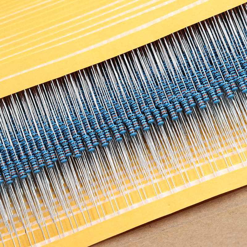 Factory Direct 1/4W Metal Film Resistor 1% Tolerance 5-Band Resistor 1R-1M Ohm Iron Lead Tape Pack