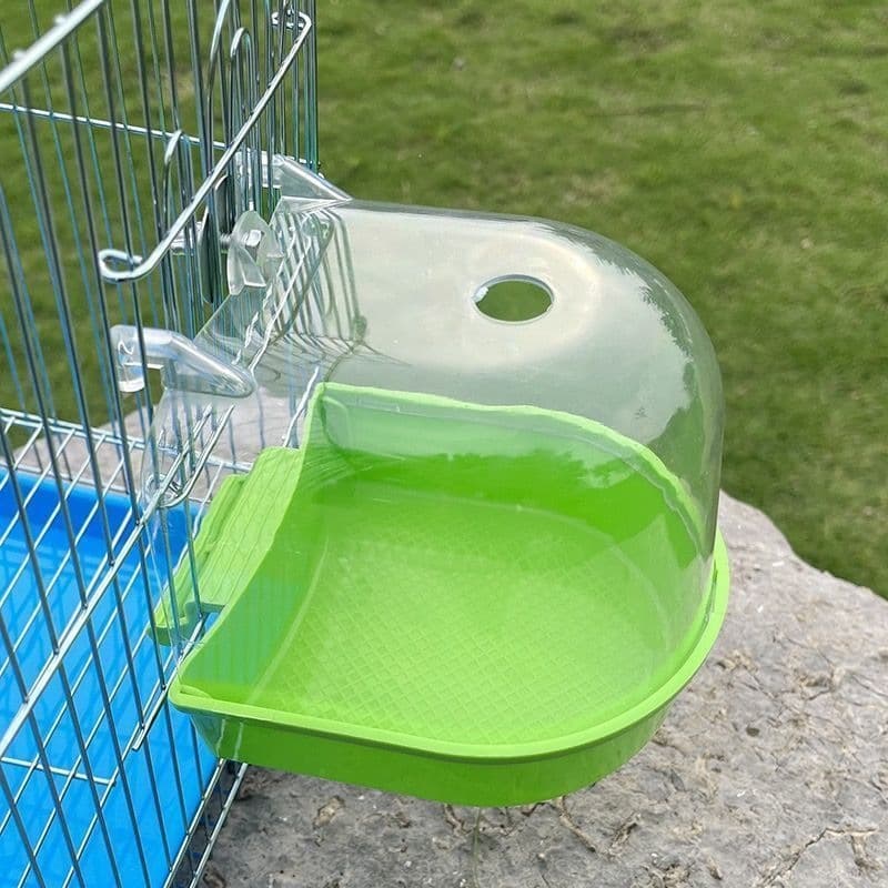 Extra Large Bird Bath Basin for Mynah and Starling, Bird Cage Bath Box, External Bird Bath Tub