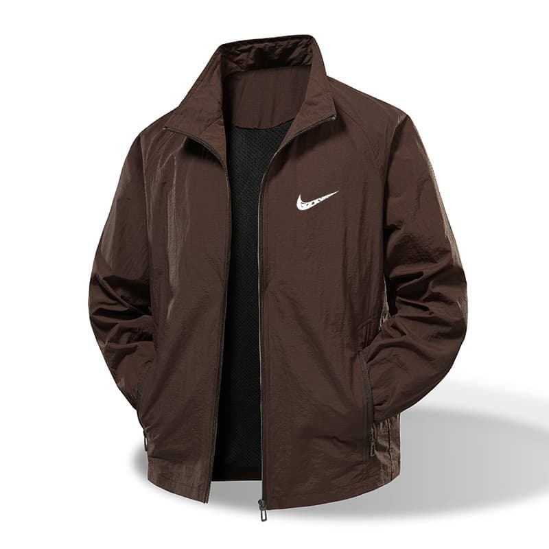 2026 Spring and Autumn New Workwear Zipper Jacket Elastic Waterproof Outdoor Jacket Stand Collar Jacket Nylon