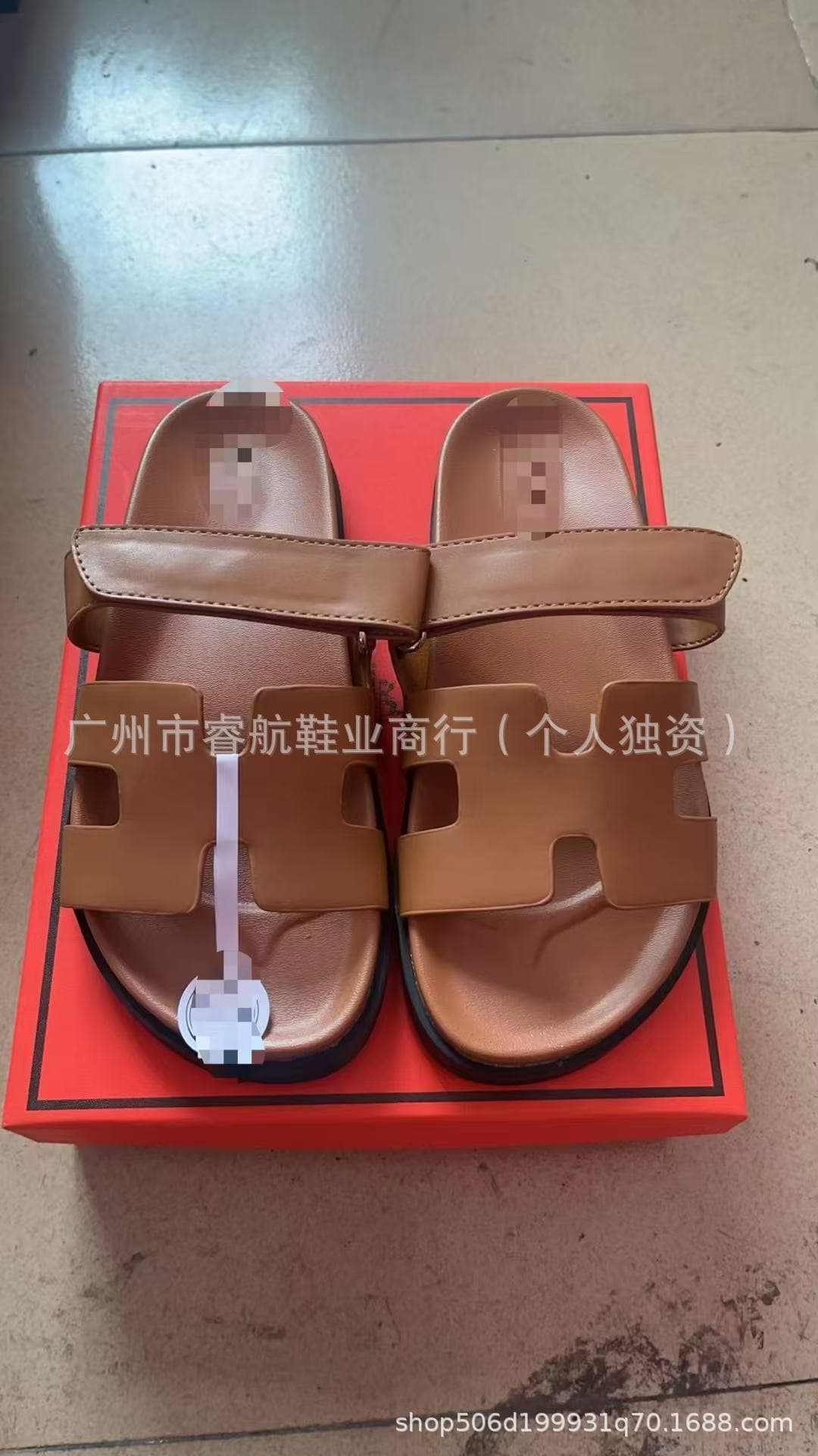 Second Uncle Slippers Women's 2025 New Flat One-Strap Velcro Outdoor Sandals Half Slippers Couple Beach Shoes