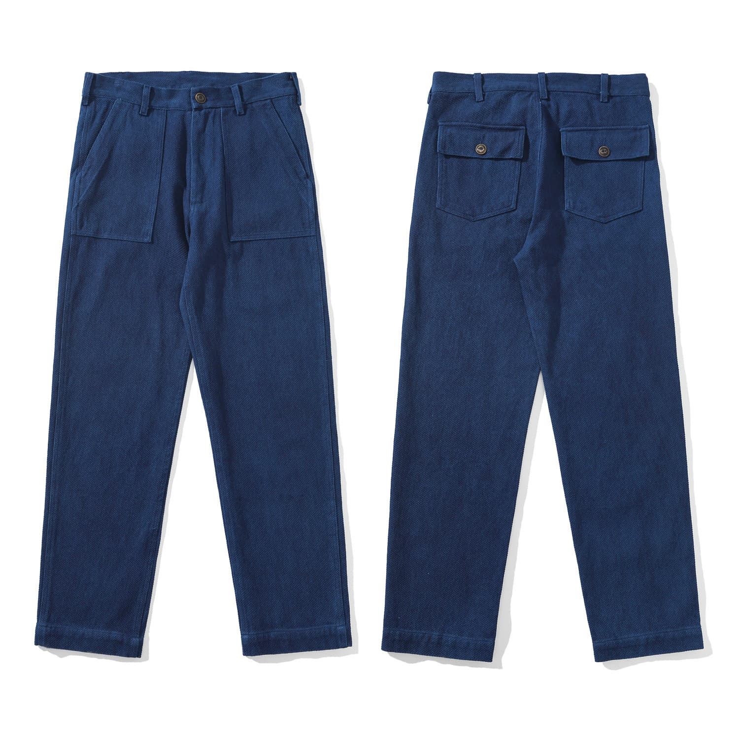 Blue Dyed Fatigue Pants OG107 Heavyweight Sashiko Pants Men's Washed Military Work Pants Vintage