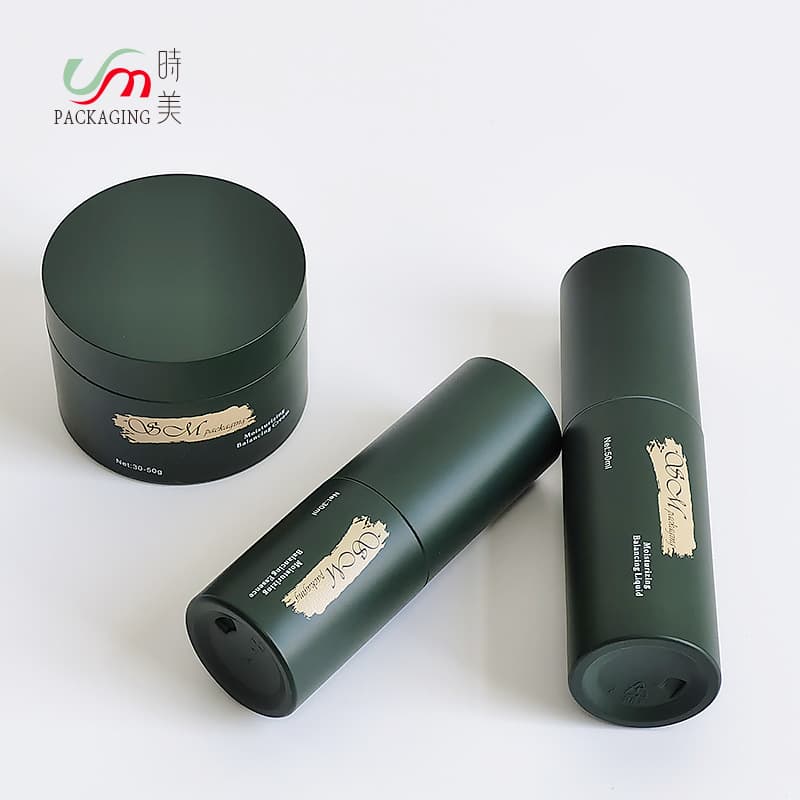 High-end matte PET 50-100ML skincare product set bottles, cream and serum plastic bottles, cosmetic packaging materials