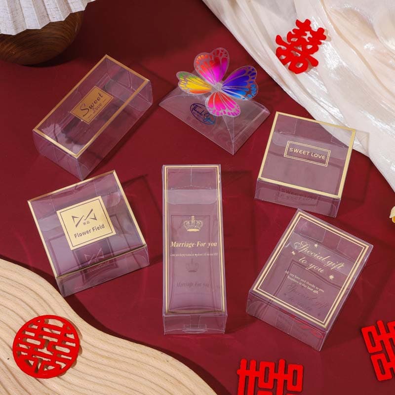 New Chocolate PVC Packaging Box Transparent Candy Box for Wedding Engagement Chocolate Box Simple Empty Box Wholesale