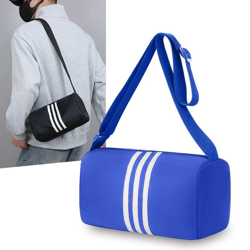 Striped Sports Gym Bag Portable Short Trip Travel Bag Large Capacity Casual Multi-functional Shoulder Bag Durable Crossbody Bag