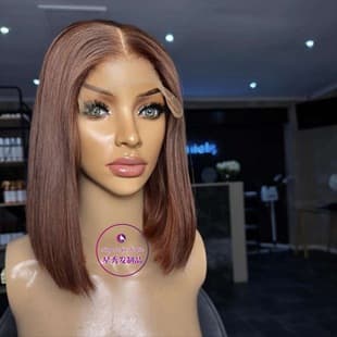 Double Drawn Bone Straight Human Hair Wigs Front Lace Xuchang Real Human Hair European American