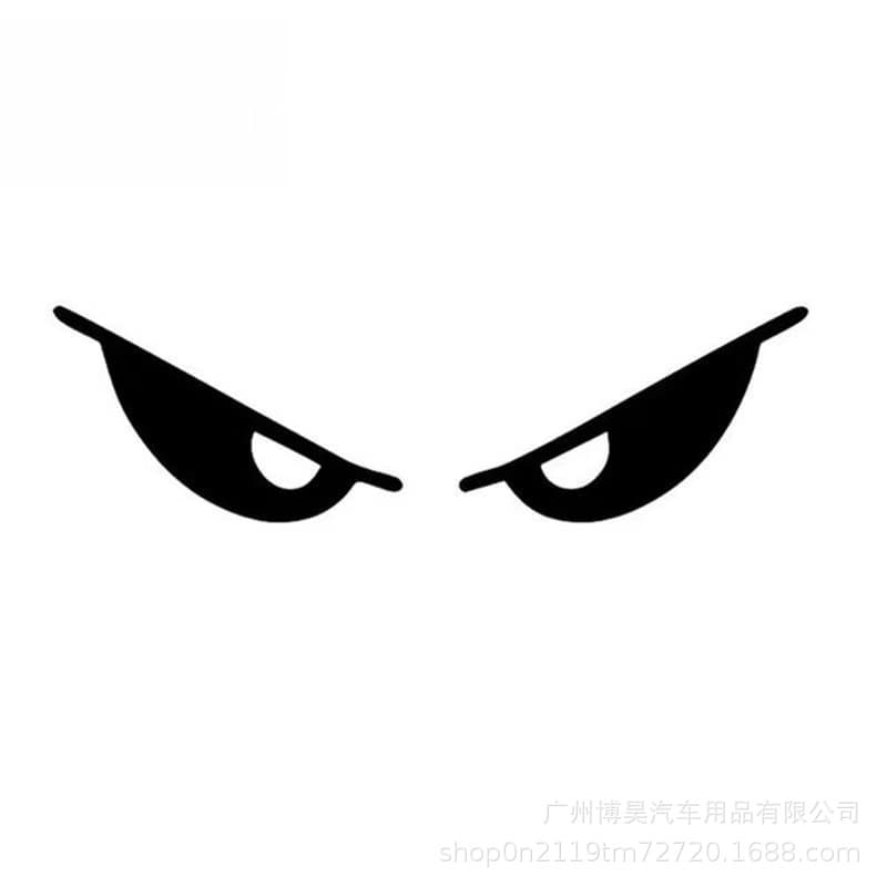 Reflective Car Sticker Motorcycle Helmet Evil Eye Shape Personalized Decoration Night Vision Safety Modification