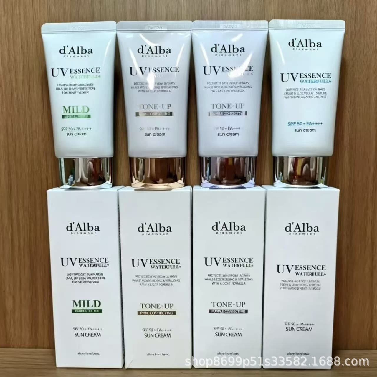 Korean Dalba Sunscreen Vegan Water Moisturizing Natural Brightening Isolation High-Strength Sun Protection Skin-Friendly Lightweight