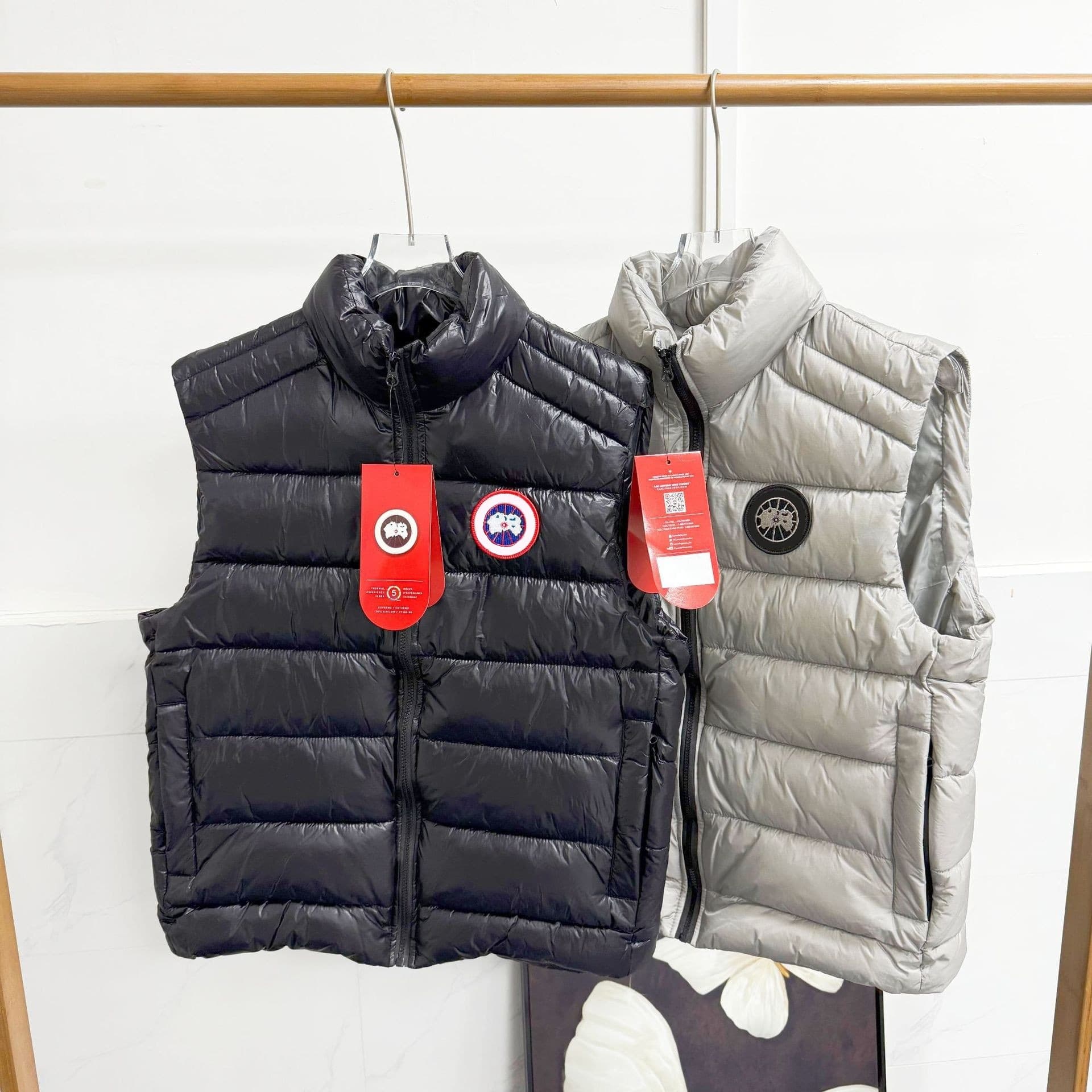 Cross-border Supply Goose Vest Classic Glossy Cotton Padded Vest Puffer Vest for Men and Women Comfortable Warm Winter Coat