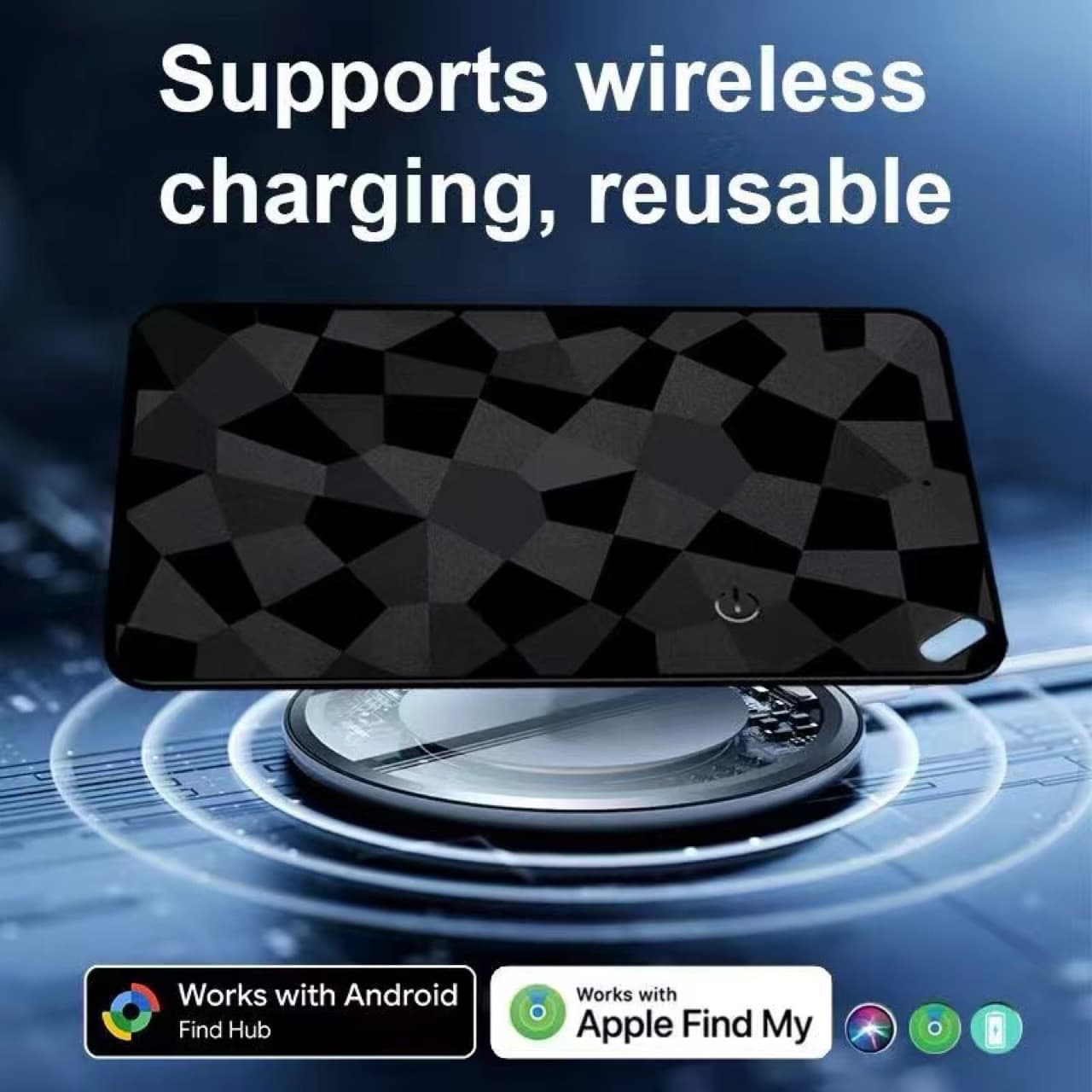 New dual-system iOS Google Find My Find Hubq card wallet anti-loss device with smart remote item locator