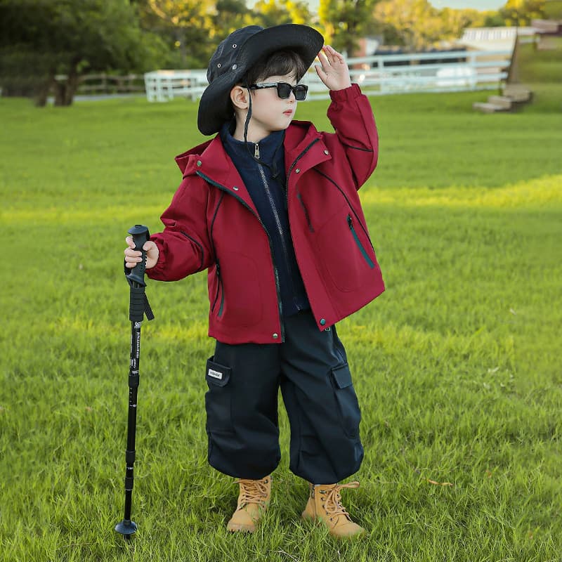Kids' 3-in-1 Outdoor Jacket for Boys, Spring, Autumn and Winter, New Style, Sports Boy Top, School Uniform Essential