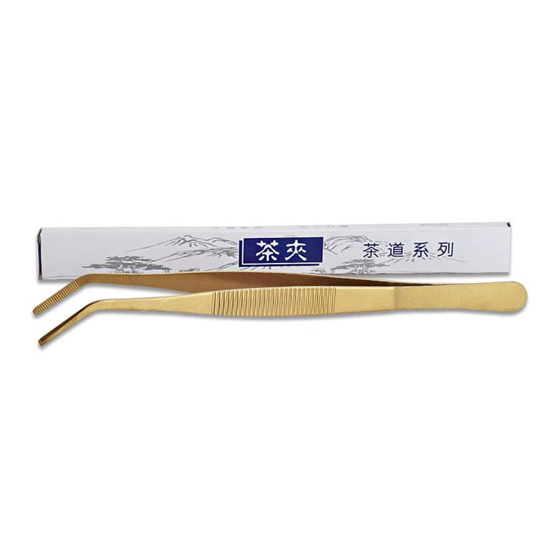 Stainless Steel Tea Tongs Tea Set, Titanium Gold Tongs 20cm, Thickened Stainless Steel Tea Tongs, Tea Table Matching Tongs
