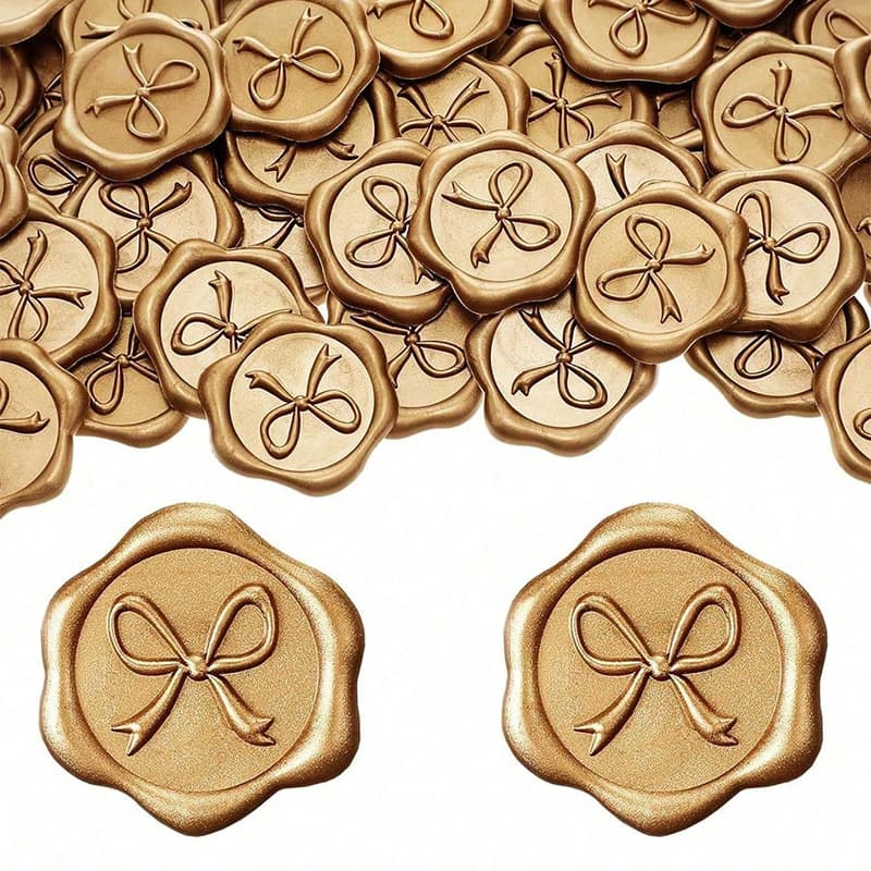 Wedding Wax Seal Sticker for Envelope Sealing, Blessing Message for Wedding Invitations, Wax Seal Decals