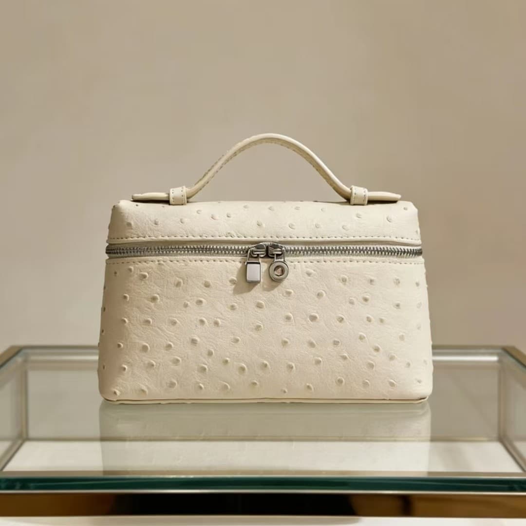Lp19 Genuine Leather Handbag New Model Gigi Same Style Kelly Square Box Makeup Bag Light Luxury High-End French Shoulder Bag
