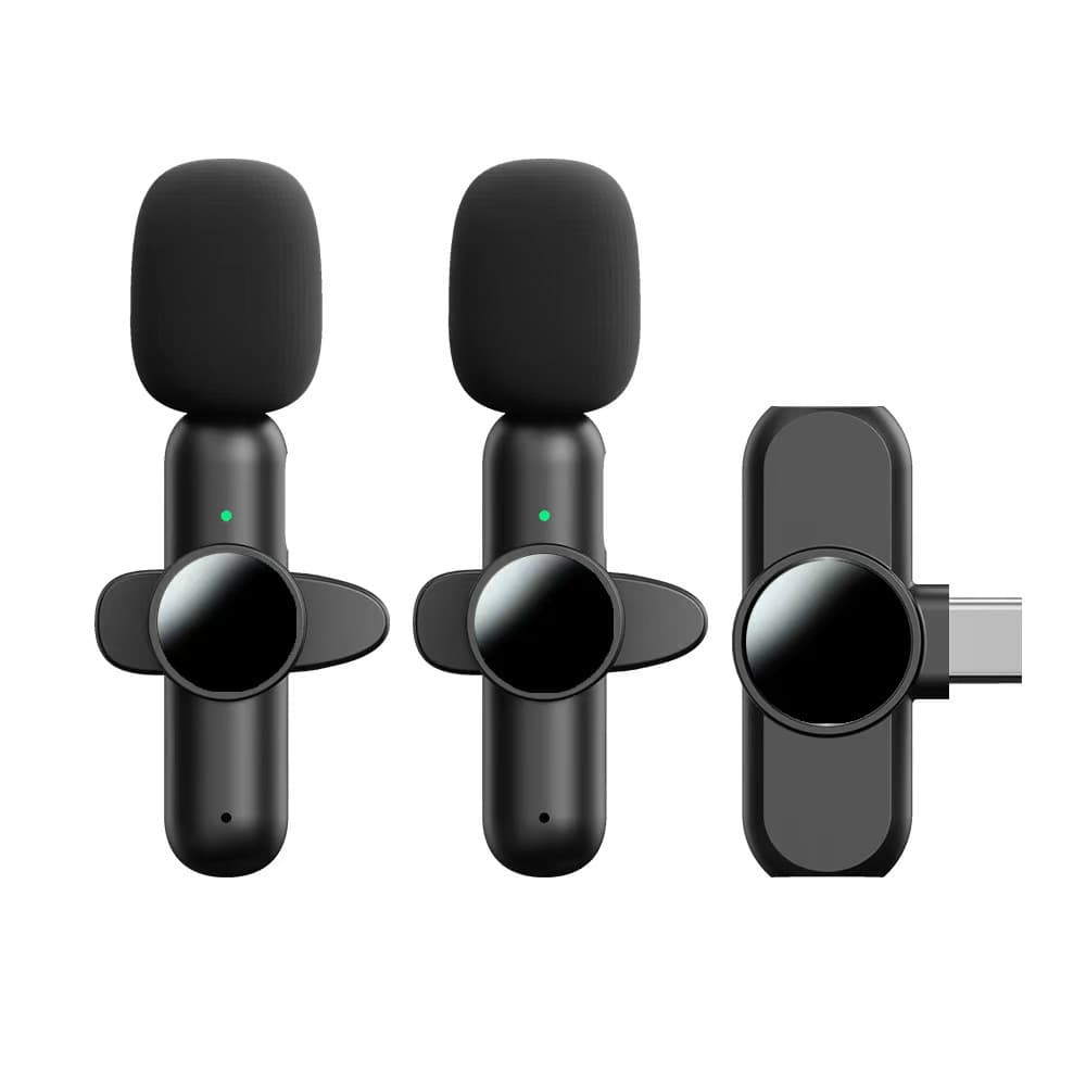 Wireless Lapel Microphone K3 Smart Noise Reduction 1-to-2 Mini Wireless Mic Hot Selling for TikTok Live Streaming