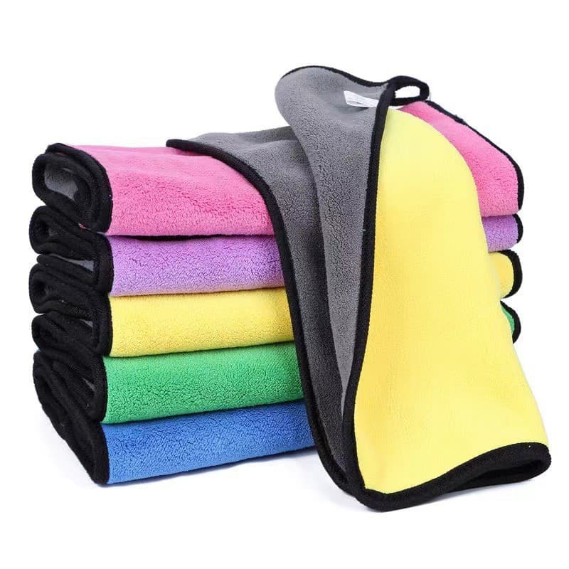 Car wash towels, thickened, absorbent, lint-free coral fleece, specially designed for car washing and fishing. Logo can be added.