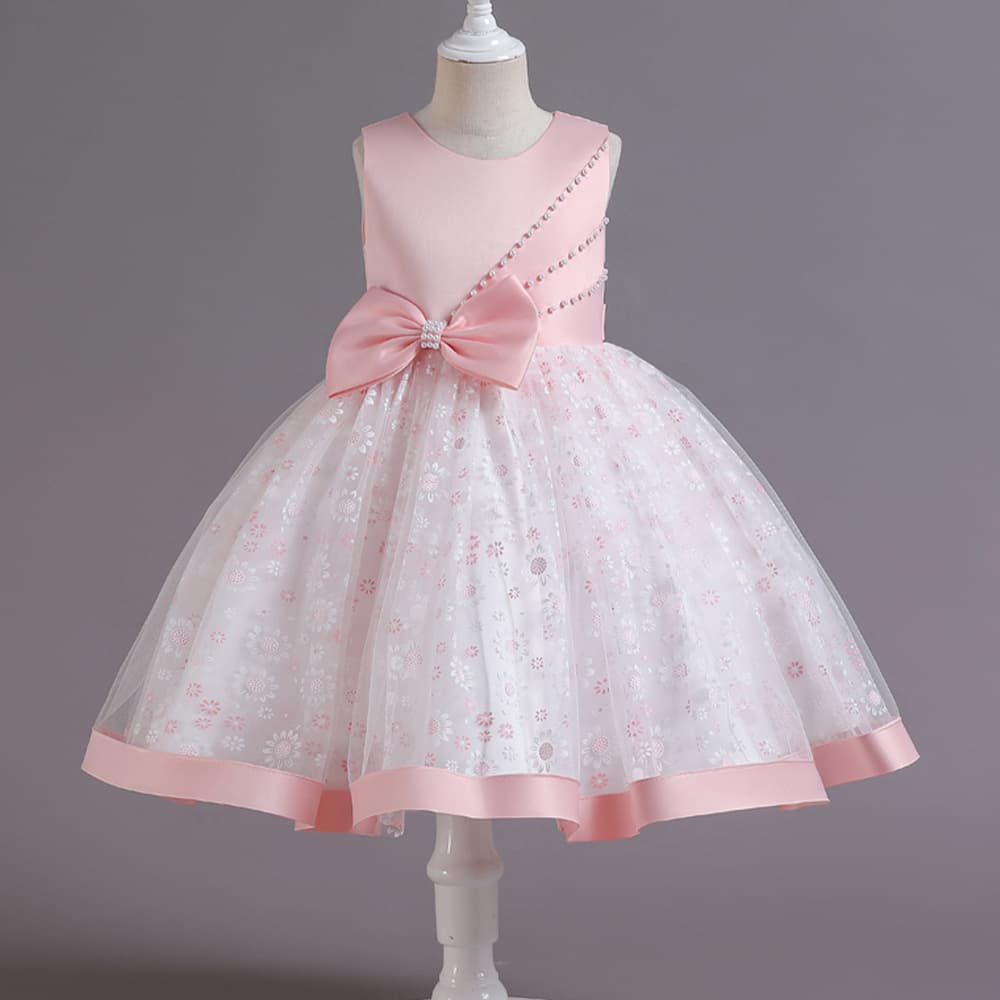 Cross-border Children's Flower Girl Wedding Dress Princess Gown for Girls Birthday First Birthday Piano Performance Costume