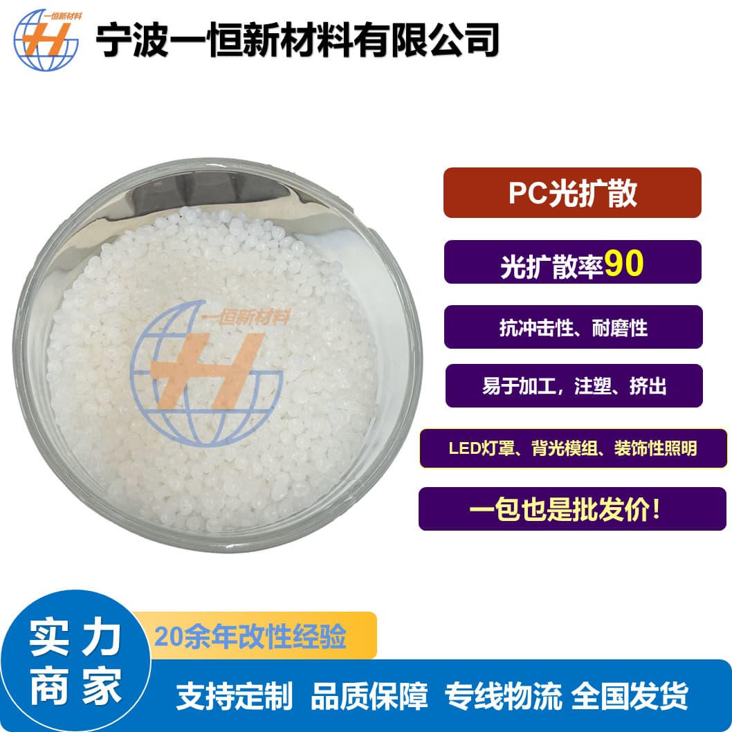 PC light diffusion plastic particles, 90% light transmittance, uniform and soft light dispersion, stock available at preferential prices.