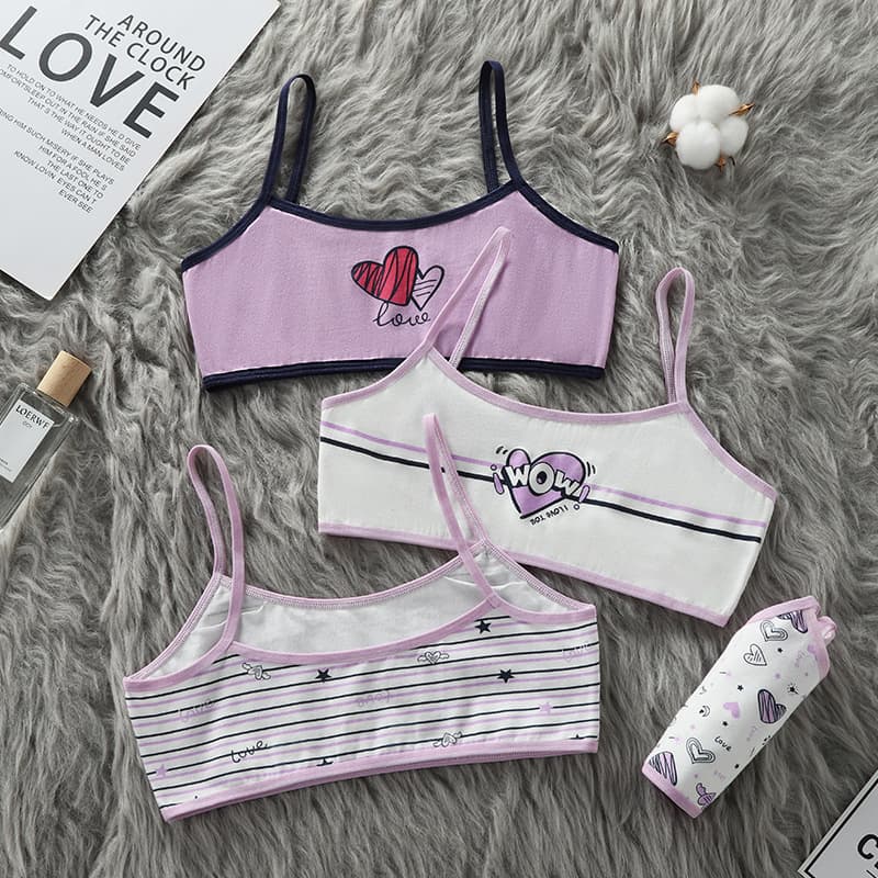 Girls' Developmental Period Underwear, Young Girls' Cotton Camisole, Small, Medium, and Large Children's Vests, Little Girls' Cotton Tank Tops, Cross-Border