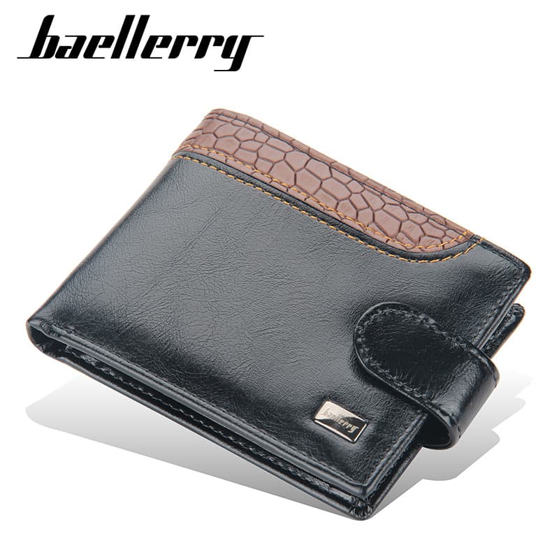 Creative European and American Men's Wallet Horizontal Snap Buckle US Dollar Money Clip Business Commuting Style PU Leather