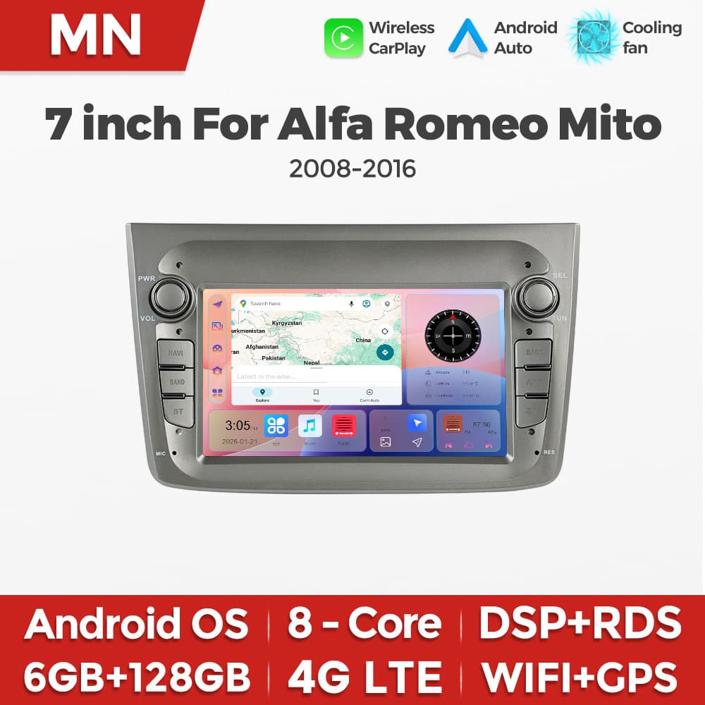 For Alfa Romeo Mito 2008-2016 Alfa Romeo 7" Android Smart Navigator