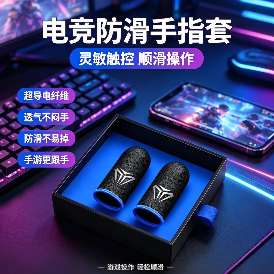 Esports Mobile Game Anti-Sweat Gaming Finger Sleeves Anti-Slip Ultra-Thin Chicken Eating Thumb Sleeves Mobile Game Movement Touch Screen Special Finger Covers