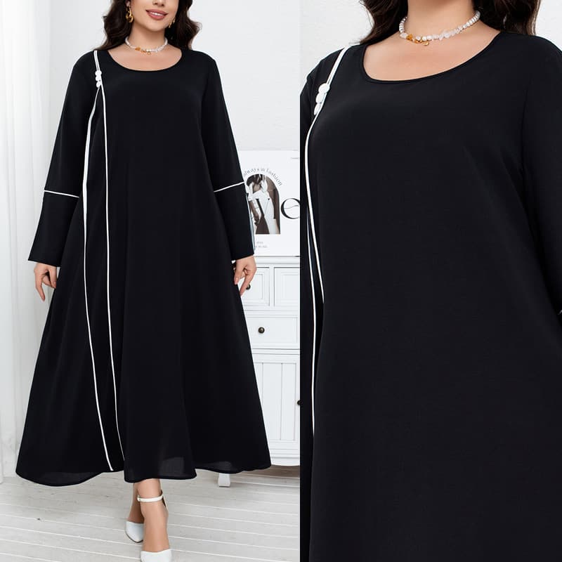 Amazon Cross-border 2025 Spring Fashion Casual Loose European and American Women's Dress Elegant French Style Dress for Cross-border Independent