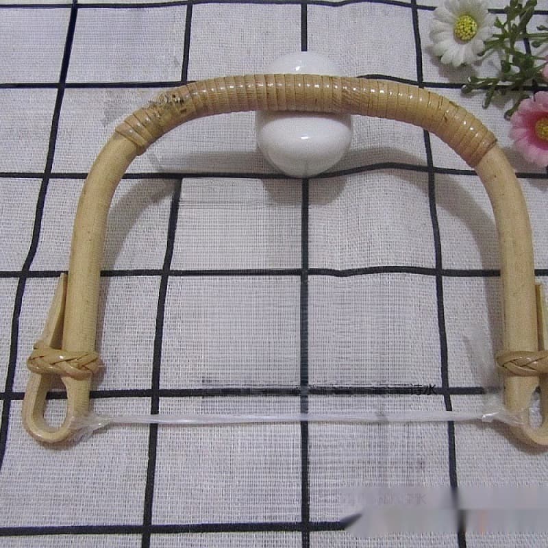Rattan-wrapped handle for teapot, milk tea pot, and glass kettle; natural unbleached rattan handle with arched top