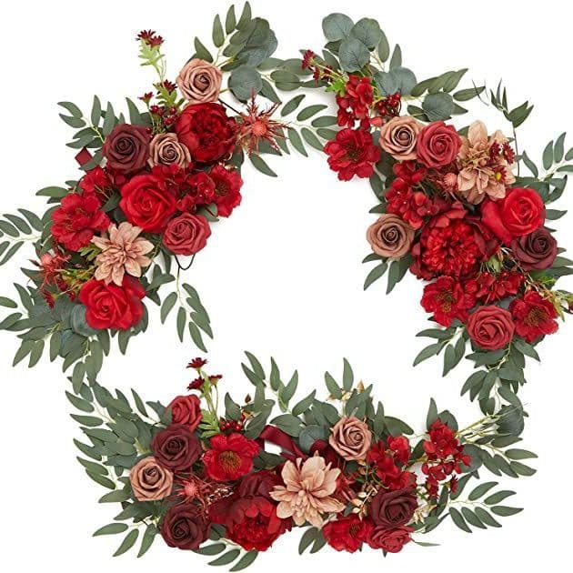 Amazon door three-piece set, floral door frame, water sign, artificial flower, wedding decoration manufacturer, arched door, wedding gate.