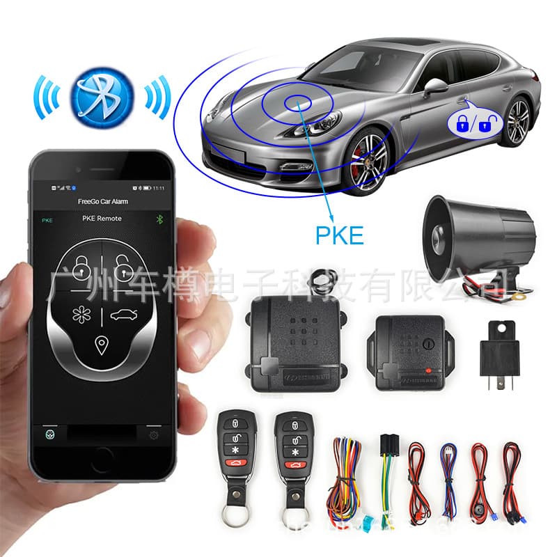 Factory Direct Supply Car Alarm System with One-Button Start, PKE Smart Sensor, and Bluetooth Phone Control Anti-Theft