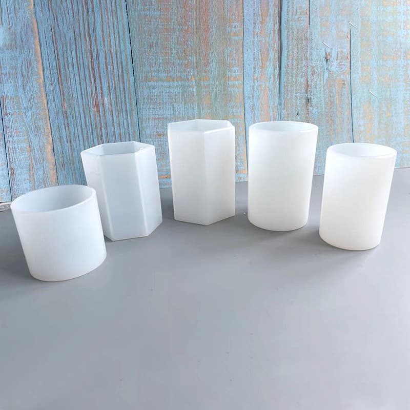 Diy Drip Glue Silicone Mold Cylindrical Hexagonal Resin Candle Mold Easy To Use Clean Ideal For Home Decor Crafts