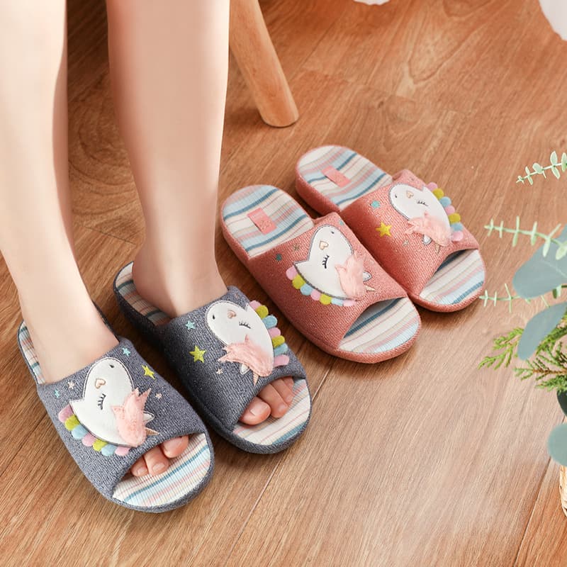 Children's Slippers, Autumn/Winter Export Cross-Border Indoor Home Non-Slip Cotton Shoes, Ink Slippers