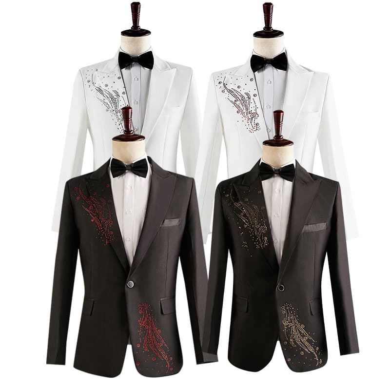 Men's Casual Suit 2023 New Arrival Groom's Suit Tuxedo Performance Suit Singer Suit Set for Young Men