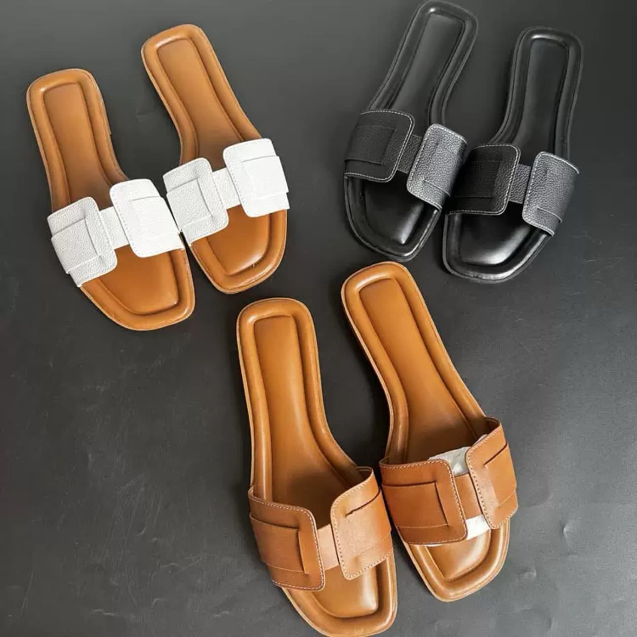 Cross-border Export Original Hot Style Internet Famous Best-selling Summer Leisure Comfortable "Step-on-feel" Flat Women's Outdoor Sandals