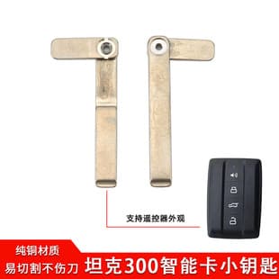 Compatible with Great Wall Tank 300 Smart Card Small Key, Tank Car Remote Control Housing Emergency Small Key Blank