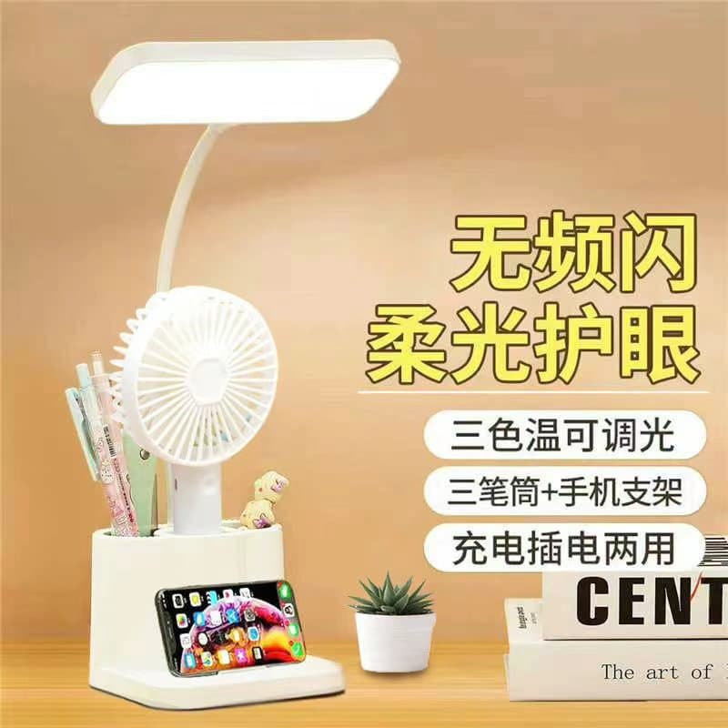 Study Desk Lamp with LED Eye Care, Rechargeable/Plug-in for College Dorm Myopia Prevention, Children's Reading Light