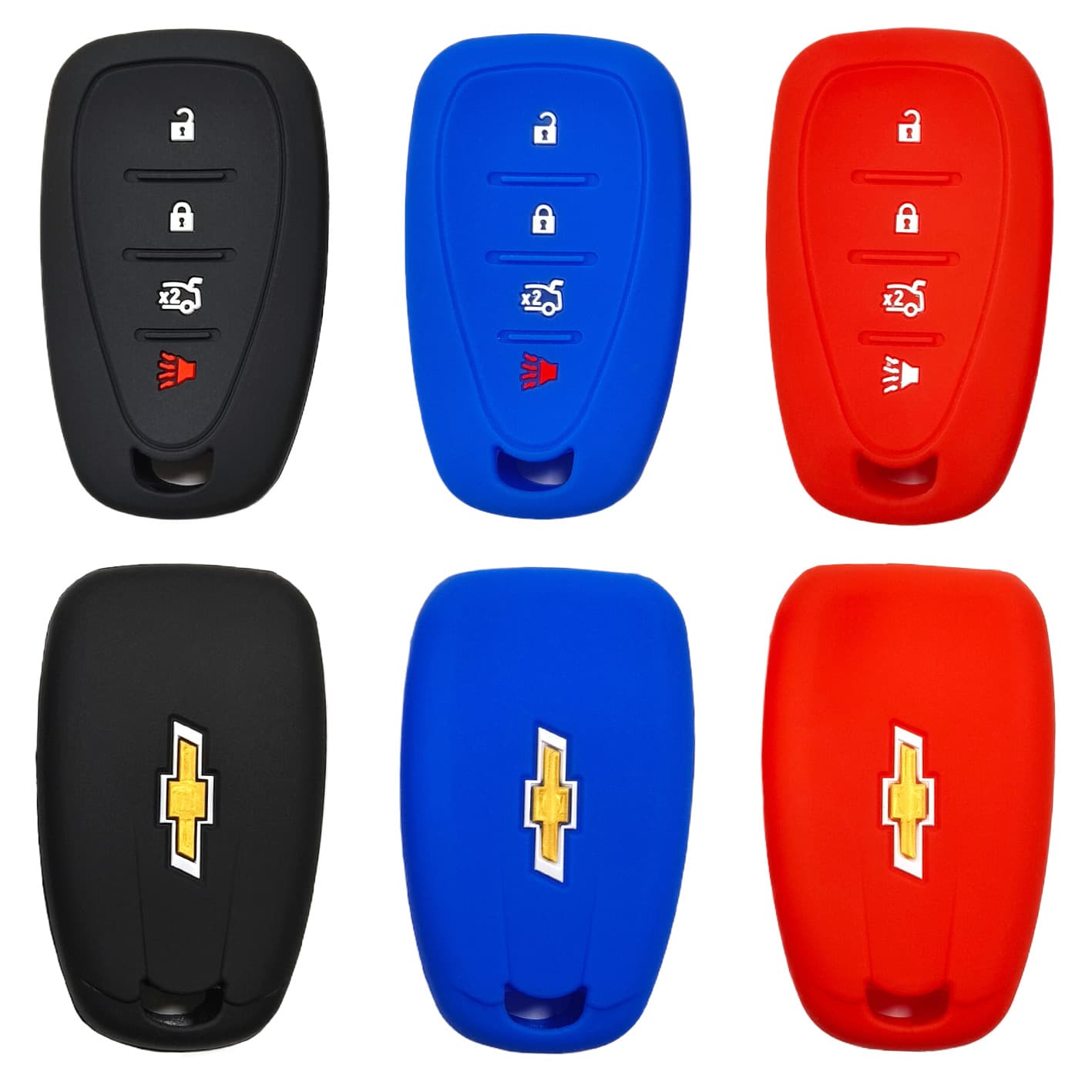 Suitable for Chevrolet Malibu XL car key case, Equinox Volando remote control 4-button silicone key case