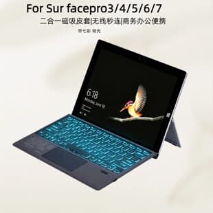 Magnetic Snap Instant-Control Wireless Bluetooth Keyboard for Microsoft Surface Pro 3/4/5/6/7