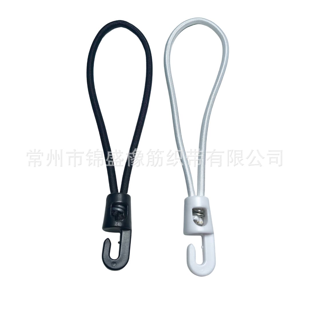 4mm plastic single-hook luggage rope elastic cord with hook elastic rope hooked rubber band