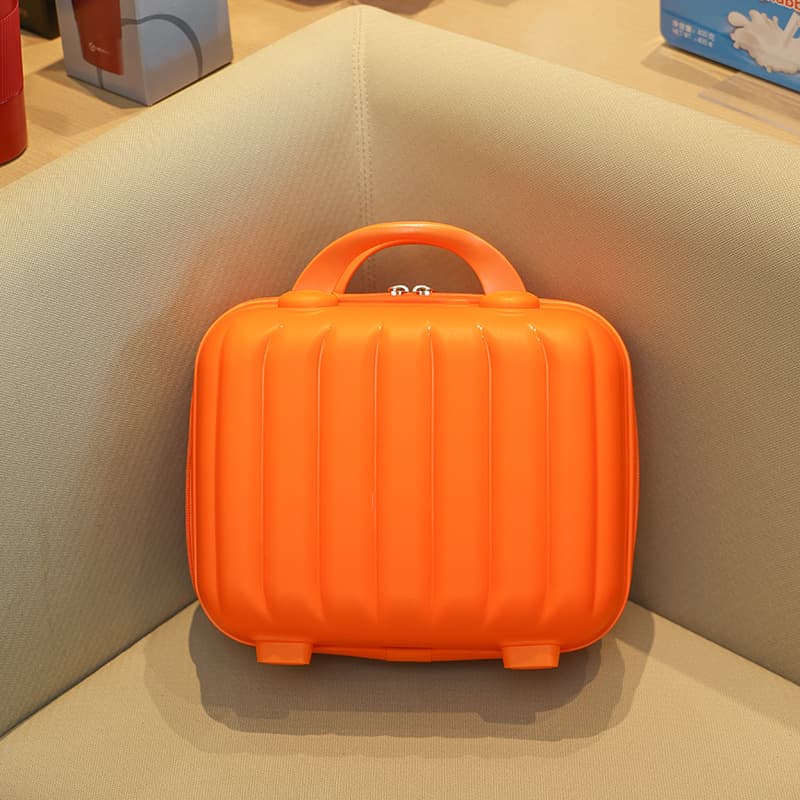 Fresh and Sweet Handbag 14-inch Retro Pumpkin Travel Suitcase with Multiple Compartments, Large Capacity, Can Hang on Trolley