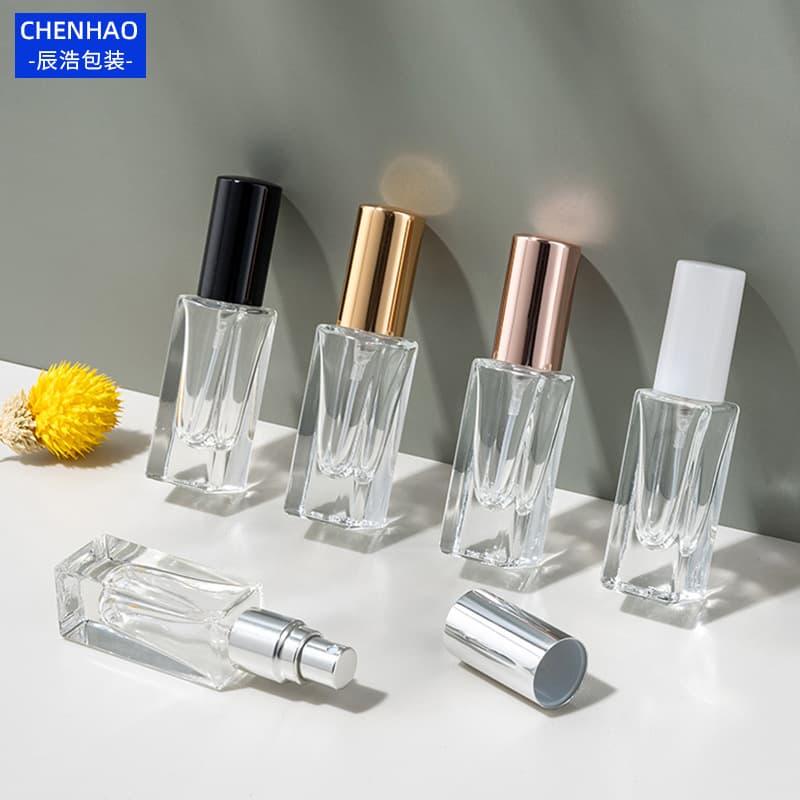 Square Perfume Bottle 5ml Perfume Spray Bottle Glass Refillable Bottle Premium Perfume Sample Bottle