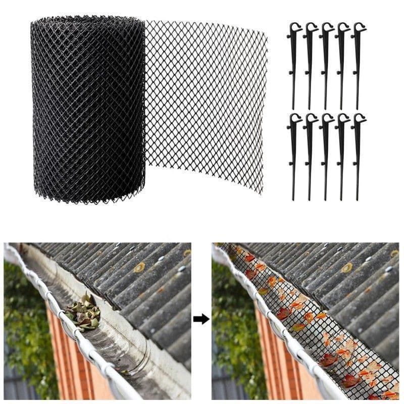 Cross-border foreign trade exclusive manufacturer direct sales, gutter guards, filter nets, plastic protective eaves nets, leaf blockage prevention nets