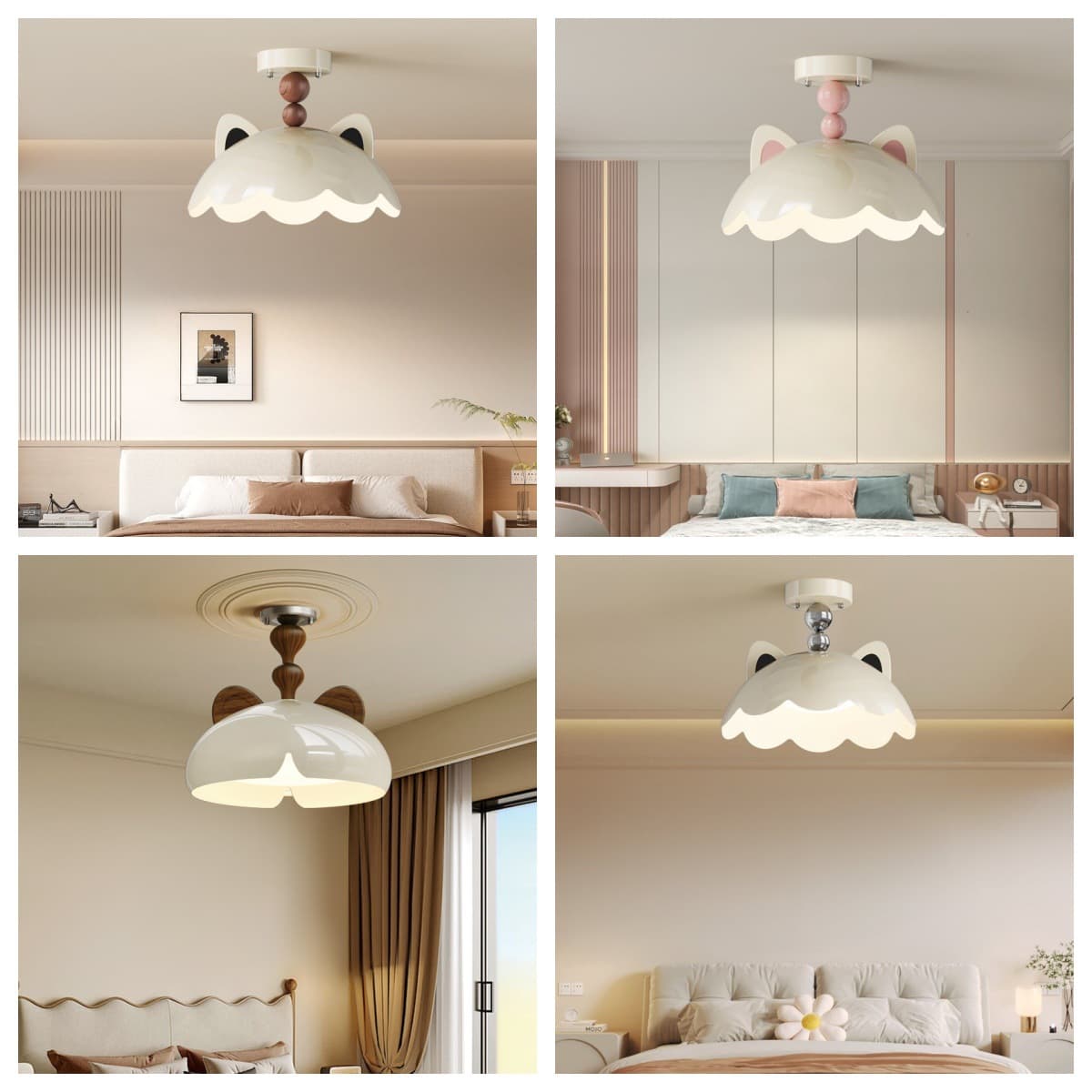 Full Spectrum LED Cream Style Children's Room Chandelier Creative Boy Girl Bedroom Eye Care Baby Princess Room Light
