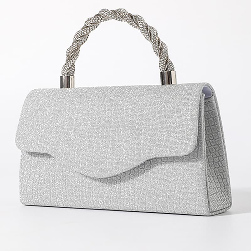 Cross-Border Bestseller New Style Electroplated Material Rhinestone Evening Banquet Bag, Cross-Border European and American Ladies' Handheld Bag, Shiny Handbag