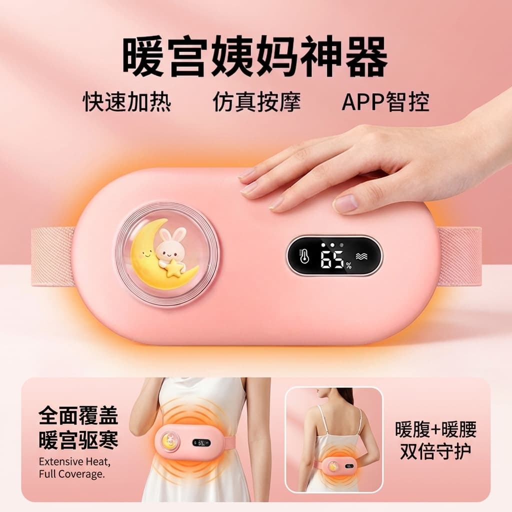 Aifs Warm Waist Belt Six-Level Temperature Adjustment Hot Compress Massage Belt Smart Heating Physiotherapy Waist Support
