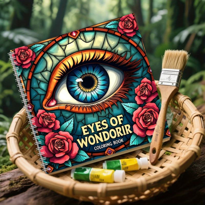 New Bestselling Miracle Eye Coloring Book for Adults, Spiral Bound Coloring Book