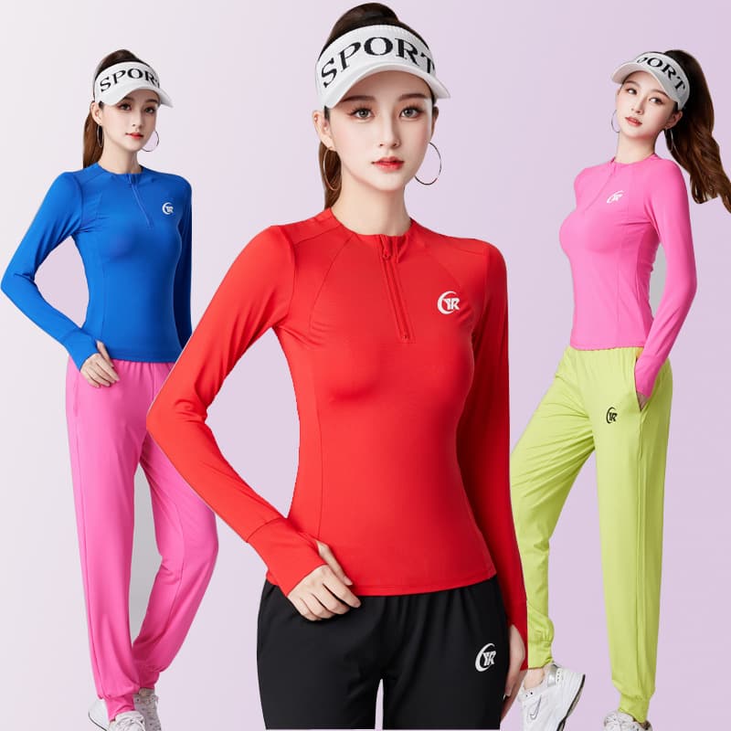 Square Dance Yoga Top for Women, Autumn Running Fitness Quick-Dry T-Shirt, Plus Size Loose Breathable Sportswear up to 200 lbs