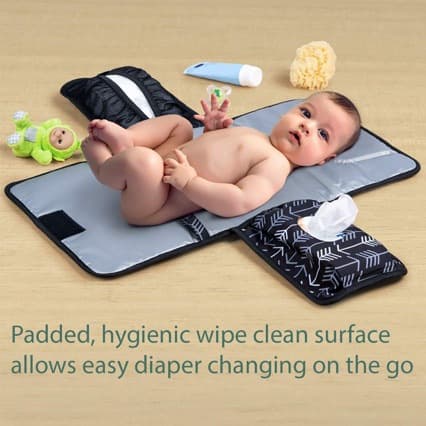 Cross-border portable baby changing pad, diaper pad, foldable multi-functional waterproof baby changing table for outing