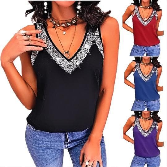 Cross-Border European and American 2026 Summer Casual Women's 3D Printed Sleeveless Vest T-Shirt Top Short Sleeve