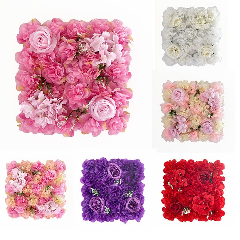 Cross-border imitation flower walls, wedding backdrop decorations, roses, artificial flowers, hydrangea walls, flower rows, wedding flower walls
